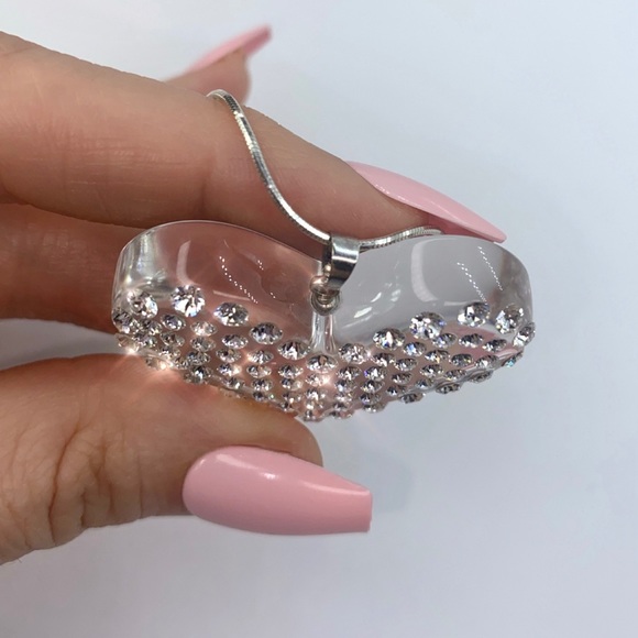 Acrylic Crystal Necklace Embellished With Genuine “European Crystals” - Picture 5 of 11